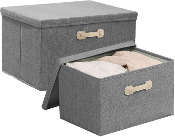 #JT 07-15/16 Fabric Storage Bin with Lid - 2PCS for $100 - Image 5