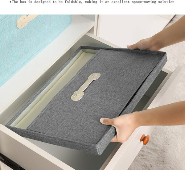 #JT 07-15/16 Fabric Storage Bin with Lid - 2PCS for $100 - Image 6