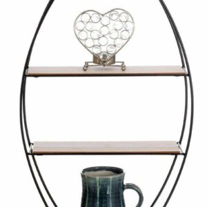 #JT 09-35 3 Tier Floating Shelf - Black Frame