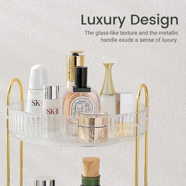 #QW 01-07 Acrylic 360 Degree Rotating 3 Tier Counter Organizer - Image 3