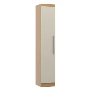 #6004.129 Slim & Tall 1 Door Multiuse Cabinet - Dakar Oak/Champagne Finish