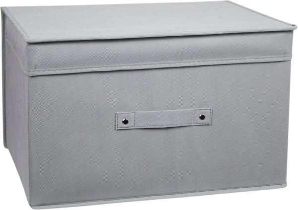 #JT 07-24 Gray Fabric Storage Bin with Lid - 2PCS for $80