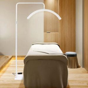 #LP 01-40 28" White Half Moon LED Standing Lamp