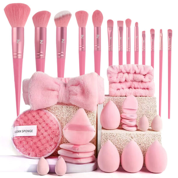 #LW 01-12 33PCS Beauty Blender & Makeup Brush Makeup Application Set - 12 SETS
