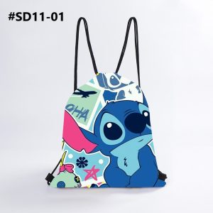 Stitch Inspired 13" X 16.5" Polyester Drawstring Bag