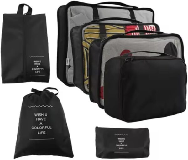 Fabric 7PC Travel Organizer Bags - Image 10