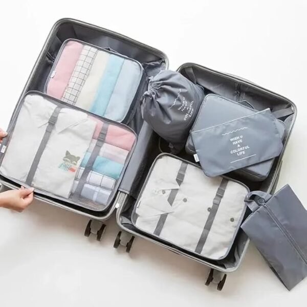 Fabric 7PC Travel Organizer Bags - Image 6