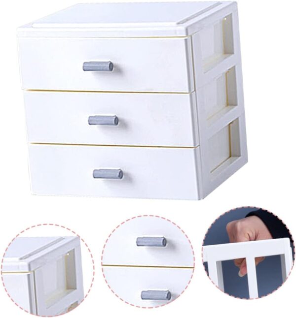 #JT 10-19 Plastic 3 Drawer Desktop Organizer - Image 2