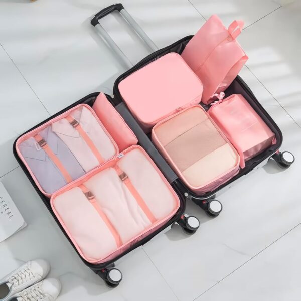 Fabric 7PC Travel Organizer Bags - Image 8