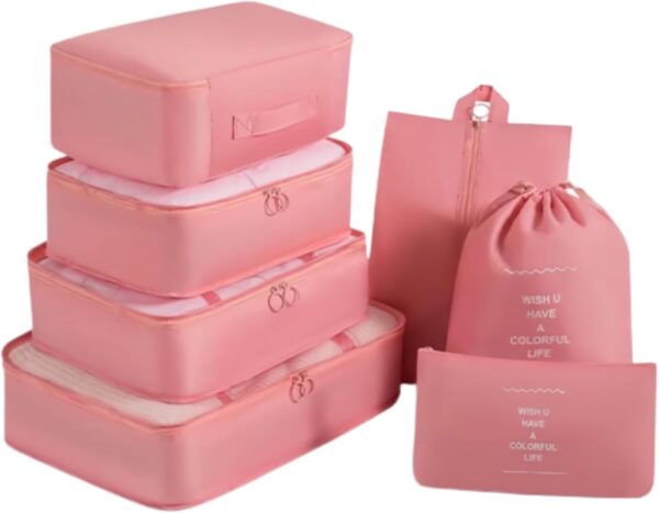 Fabric 7PC Travel Organizer Bags - Image 7