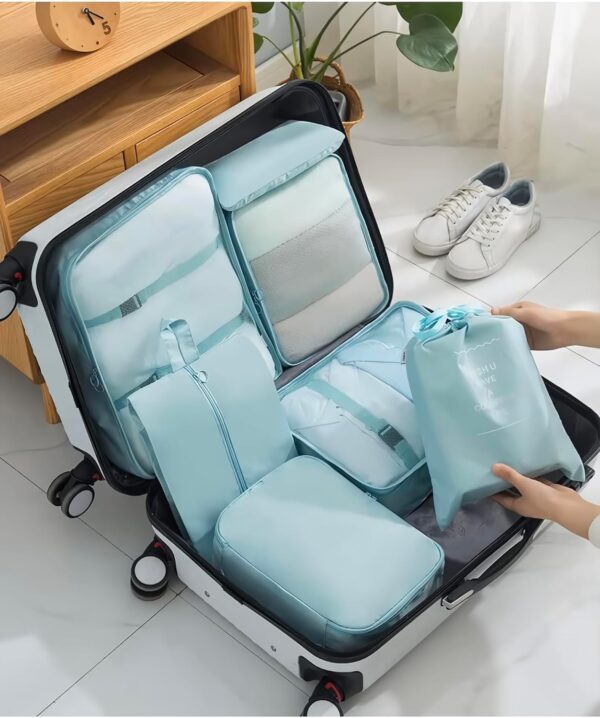 Fabric 7PC Travel Organizer Bags - Image 4