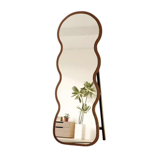 #XM 02-03 Wavy Full Length Standing Mirror with Wooden Frame - 23.5" x 63"