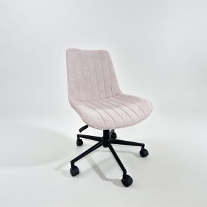 #C-1053 Pink Striped Fabric Rolling Chair