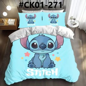 3PC Stitch Inspired Queen Size Duvet Cover & Pillowcase Set