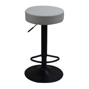 DANTE Gray Leatherette Swivel Bar Stool
