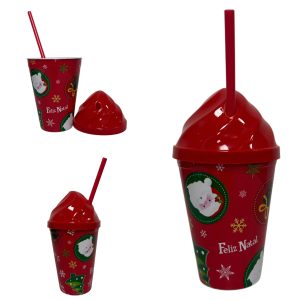 #JT 10-01 Plastic 12PC 300ml Christmas Cup Set