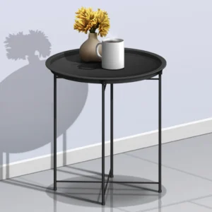 #YZ-4751 Black Plastic Circular End Table