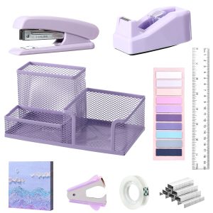 #ZM 10-01 Purple 9PC Stationery Set