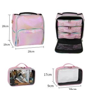 #QZ 01-07 4PC Pink Cosmetic Case Set