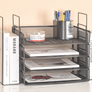 #ZM 08-08 Black Metal Desk Organizer