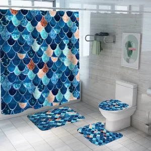 4PC Shower Curtain Set