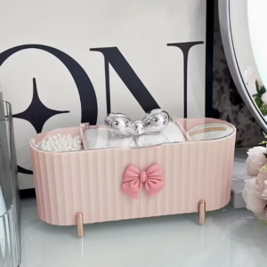 #GQ 01-05 Pink Plastic Desktop Organizer