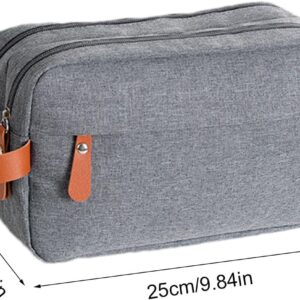 #AY 06-01 Gray Fabric Toiletry Bag