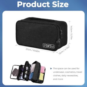 #BF 01-05 Black Travel Underwear Organizer Bag