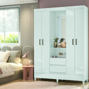 White Fit 4.2 Capelinha Wardrobe with Mirror