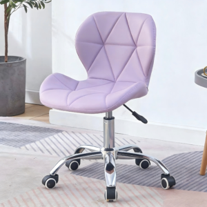 #CH 08-09 Leatherette Rolling Chair - Purple