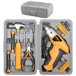 #CL 02-04 Yellow 20PC DIY Tool Kit with Electric Screwdriver