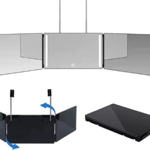 #CP 01-28 Tri-fold 3 Way Hanging Mirror with LED Light