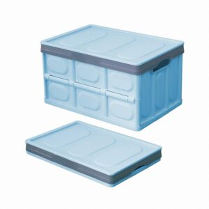 #FB 10-02 Blue Stackable Plastic 30L Collapsible Storage Bin