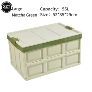 #FB 10-05 Green Stackable Plastic 55L Collapsible Storage Bin