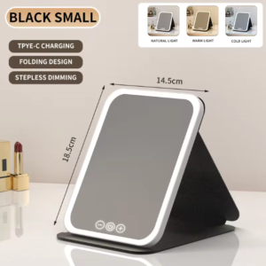 #BF 08-02 Black 5.5" x 7.5" LED Vanity Mirror
