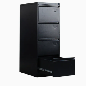 Black 4 Drawer Metal Filing Cabinet - 0.5MM