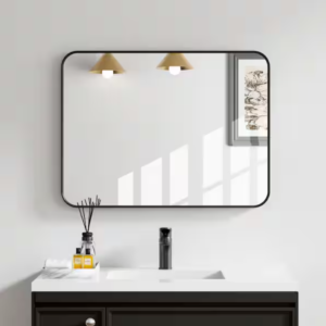 #XM 05-06 Black Rectangular 19.75" x 27.5" Wall Mirror