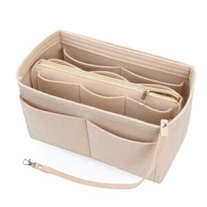 #AZ 01-97 Beige 7" Felt Fabric Tote Bag Organizer Insert