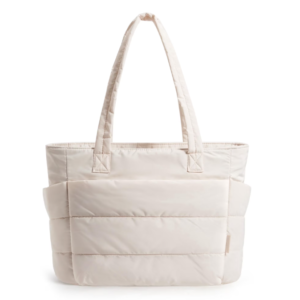 #BF 01-11 White Puffer Tote Bag
