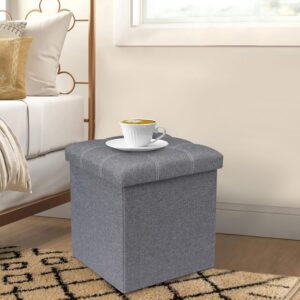 #CL 01-03 Gray 15" Fabric Foldable Ottoman