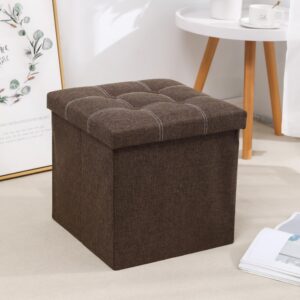 #CL 01-04 Brown 15" Fabric Foldable Ottoman
