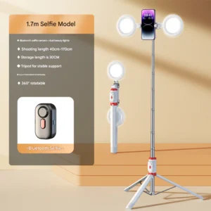 #JC-18H Selfie Stick with BT Selfie Remote & Lights