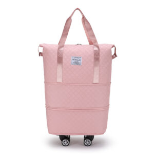#LX 01-03 Pink Expandable Rolling Travel Bag