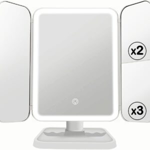 #SF 11-02 White 3-Way Tri-fold Vanity Mirror