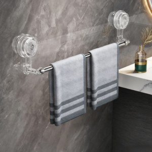 #WY 01-15 Adjustable Metal & Plastic Suction Towel Rack