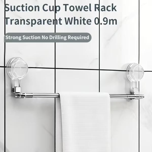 #WY 01-15 Adjustable Metal & Plastic Suction Towel Rack - Brand Source