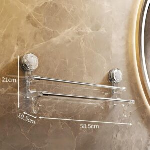 #WY 01-20 Metal & Plastic Suction 2 Tier Towel Rack
