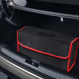 #WE 01-27 Black & Red Felt Fabric Trunk Organizer
