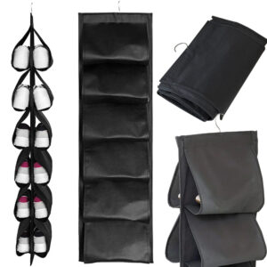 #WF 05-05 Black 12 Pocket Fabric Hanging Shoe Organizer