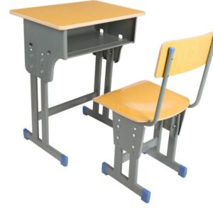 Metal & Wood Kids Desk & Chair Set
